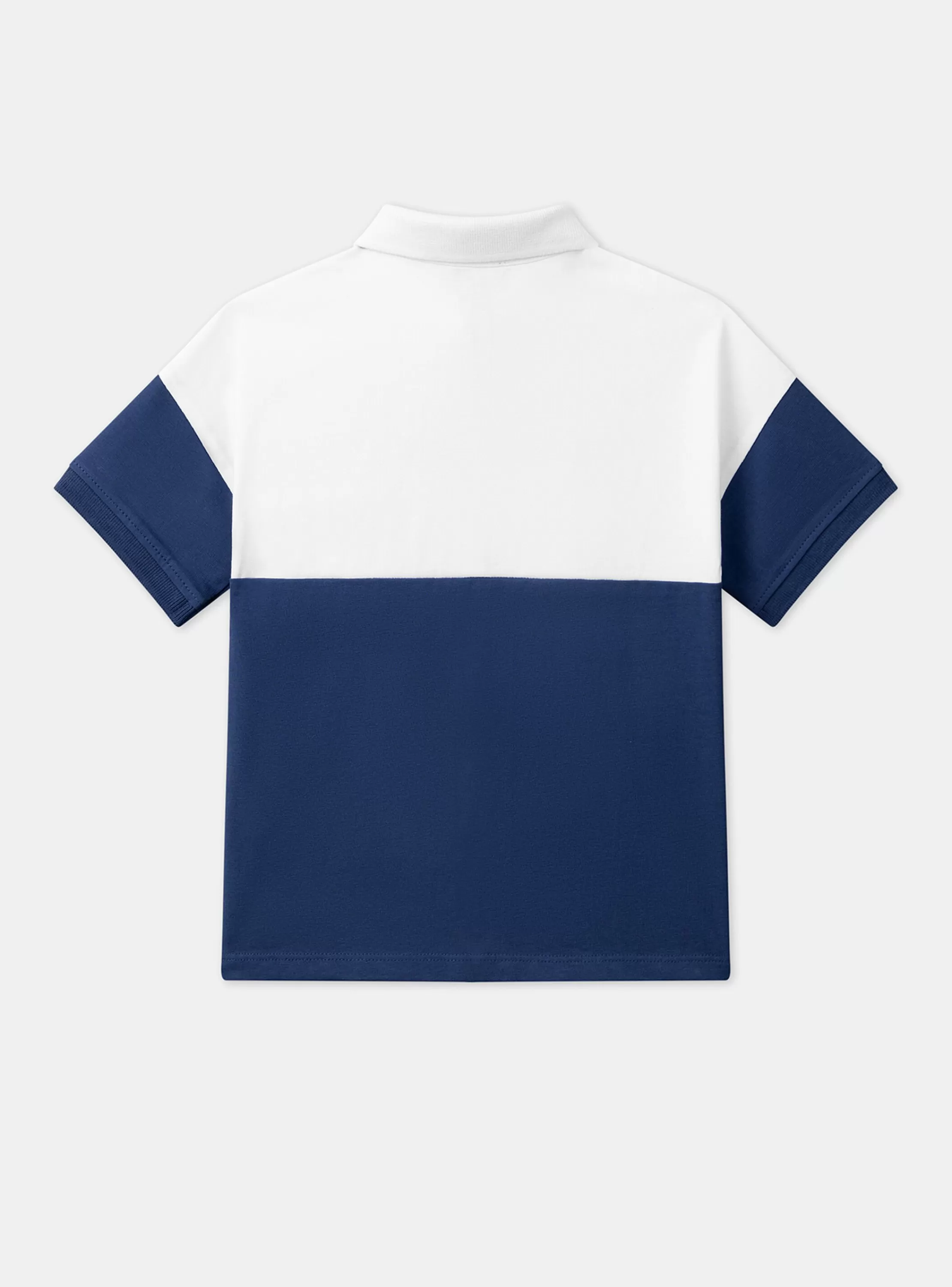 Best Sergent Major Polo bleu et blanc en jersey à motif blaireau guitariste