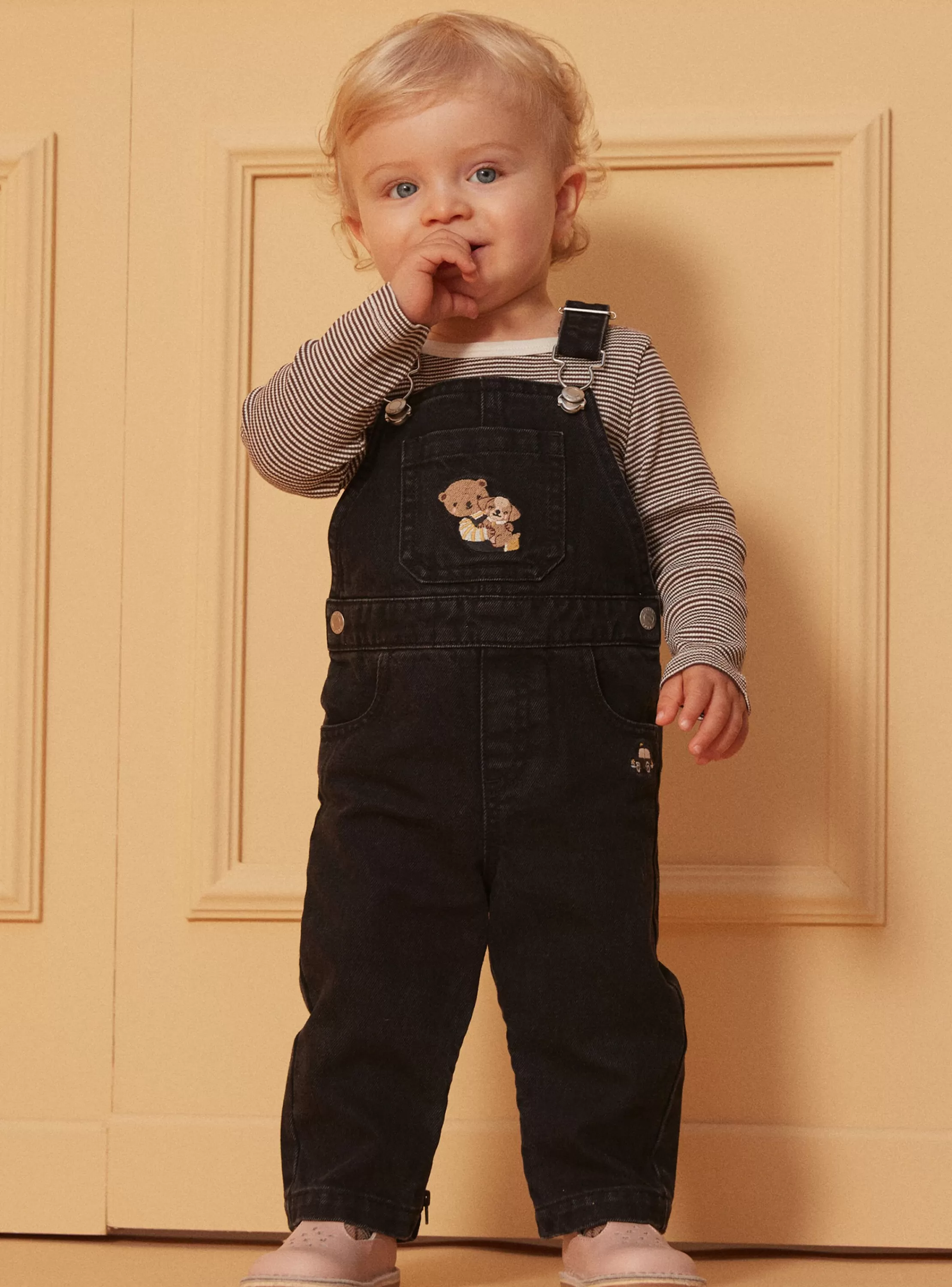 Best Sale Sergent Major Salopette Denim noir