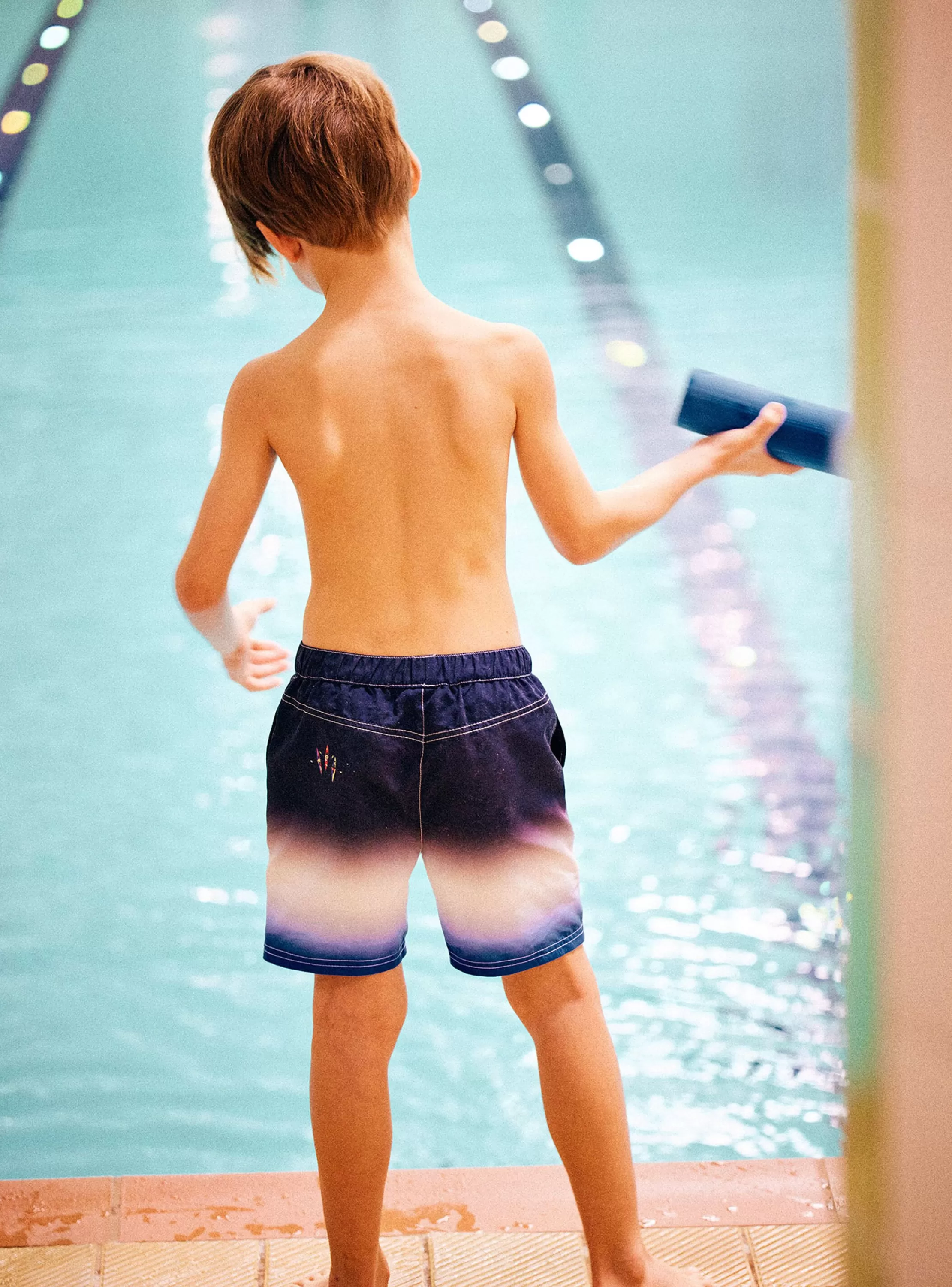 Clearance Sergent Major Short de bain bleu dégradé à rayures rouge enfant garçon
