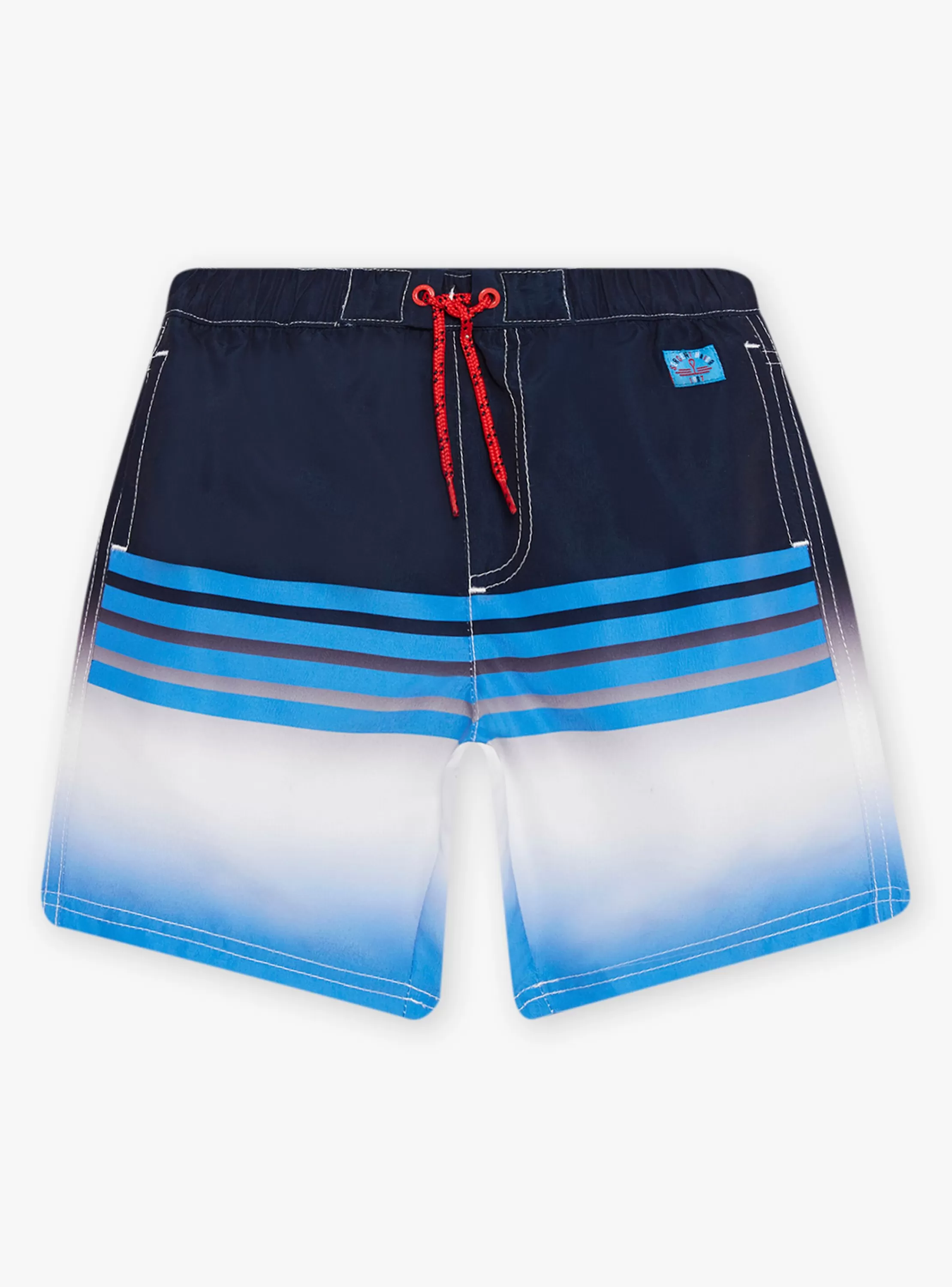 Clearance Sergent Major Short de bain bleu dégradé à rayures rouge enfant garçon